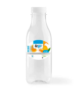 Tradineur - Pack de 12 botellas de plástico - Incluye tapa - Ideal para la conservación de tus alimentos - Capacidad de 0,5 Litros - 20,5 x 6,5 cm