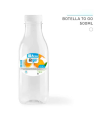 Tradineur - Pack de 12 botellas de plástico - Incluye tapa - Ideal para la conservación de tus alimentos - Capacidad de 0,5 Litros - 20,5 x 6,5 cm