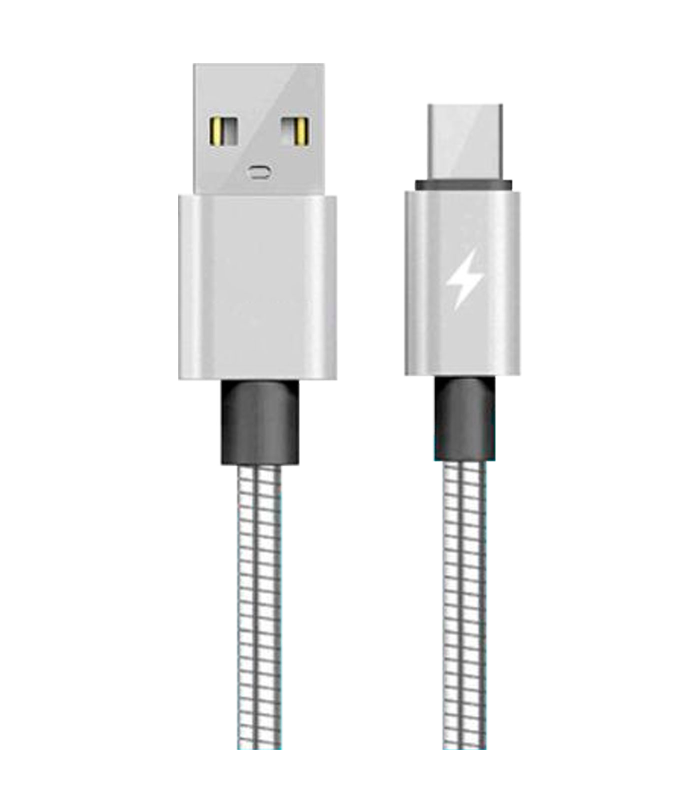 Tradineur - Cable trenzado USB / Tipo-C - Longitud de 1 Metro - Alto rendimiento, transmisión de datos y carga de datos - 2.4 A - Color Surtido