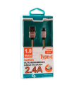 Tradineur - Cable trenzado USB / Tipo-C - Longitud de 1 Metro - Alto rendimiento, transmisión de datos y carga de datos - 2.4 A - Color Surtido