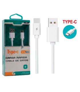 Tradineur - Cable USB / Tipo-C - Longitud de 1,5 Metro - Alto rendimiento, transmisión de datos y carga de datos - 2.0 A