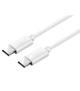 Tradineur - Cable USB Tipo-C / Tipo-C - Longitud de 1 Metro - Cable SD, Alto rendimiento, transmisión de datos y carga de datos - 5.0 A