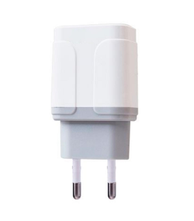 Tradineur - Cargado de móviles 2.4A - Alto rendimiento / Carga rápida / Calidad - Puertos USB - Sin cable - Color Blanco