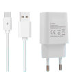 Tradineur - Cargador para móvil 2,1A - Cable USB Tipo-C - Alto rendimiento / Carga rápida - 1 Puertos USB - Color Blanco