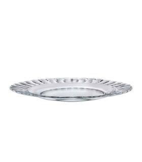 Plato llano de vidrio París, servir, cocina, hostelería, ensaladas, servir, dimensiones 2 x 26 cm (altura x diámetro)