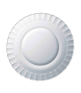 Plato llano de vidrio, mezclas, cocina, repostería, ensaladas, servir, dimensiones 2,5 x 22,5 cm (altura x diámetro)