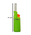 Tradineur - Mini encendedor electrónico para cocina de gas, mechero recargable para barbacoa, hornillo de camping, velas, 11 cm, color aleatorio