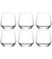 Tradineur - Set de 6 vasos de cristal para whisky, modelo "Lal", base gruesa, resistentes, aptos para lavavajillas, servir bedidas, agua, fiestas, 8,8 x 8,5 cm, 345 ml