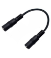 Tradineur - Cable de audio jack con doble entrada - Jack 3,5 mm - Longitud de 13 centímetros - Ideal para compartir su música, películas y juegos favoritos - Color Negro