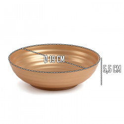 Tradineur - Plato hondo decorativo para navidad - Reutilizable - Fabricado en España - Capacidad 900 ml - Ø 19 x 5,5 cm - Color