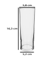 Tradineur - Set de 6 vasos de tubo de cristal, base gruesa, aptos para lavavajillas, agua, bebidas, refrescos, 16,3 x 5,8 cm, 31 cl