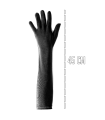 Tradineur - Guantes Largos de 45 cm - Fabricado en poliéster - Talla única para adultos - Ideal para carnaval o Halloween - Color Negro