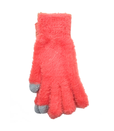 Tradineur - Guantes con pelaje de 20 cm - Fabricado en nilón extrasuave y cálido - Accesorios para otoño e invierno - Diseño Aleatorio