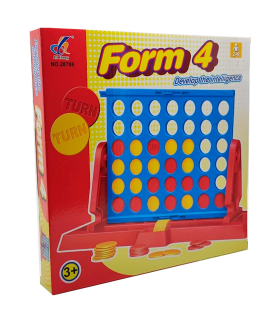 Juego de mesa 4 en raya con fichas, juguete infantil, desarrolla la inteligencia, familiar, sociable, habilidad, 2 a 4  jugadores, dimensiones 31 x 31 x 3.5 cm