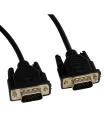 Cable VGA 15 pines para conectar pc con monitores o pantallas, ordenador de sobremesa, computadora, impresora (Negro, 1,5 m)