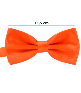 Tradineur - Pajarita de raso para disfraz de 100% poliéster, accesorio de carnaval, halloween, cosplay, fiestas, cumpleaños (Naranja, adulto, talla única)