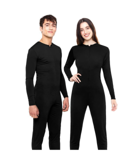 Tradineur - Mono maillot para jóvenes y adultos para carnaval, Halloween, fiestas, celebraciones, color negro (Talla S)