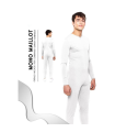 Tradineur - Mono maillot para jóvenes y adultos para carnaval, Halloween, fiestas, celebraciones, color blanco (Talla S)