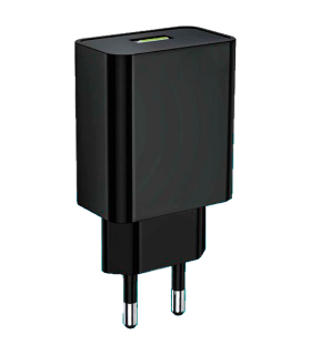 Tradineur - Cargado de móviles 2.4A - Alto rendimiento / Carga rápida / Calidad - 1 Puertos USB - Sin cable - Color Negro