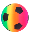 Tradineur - Pelota de fútbol antiestrés, poliuretano blando, bola calmante para aliviar el estrés, regalo original, Ø 6,3 cm, multicolor