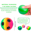 Tradineur - Pelota de fútbol antiestrés, poliuretano blando, bola calmante para aliviar el estrés, regalo original, Ø 6,3 cm, multicolor