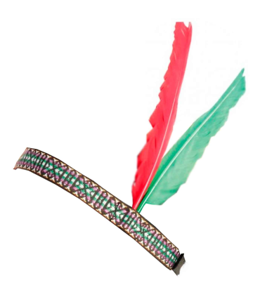 Penacho de nativo americano con plumas para jóvenes y adultos, complemento para carnaval, halloween,celebraciones. 24 x 11 x 0,2 cm