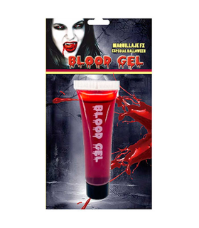 Tradineur - Bote de sangre artificial para halloween - Cantidad: 15 ml - Accesorio para disfraz de zombie, carnaval, fiestas, cosplay, cumpleaños, adulto. 