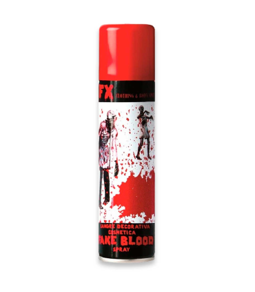 Tradineur - Spray de sangre artificial para halloween - Cantidad de 50 ml - Complemento para disfraz de zombie, carnaval, fiestas, cosplay, cumpleaños, adulto. 