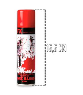 Tradineur - Spray de sangre artificial para halloween - Cantidad de 50 ml - Complemento para disfraz de zombie, carnaval, fiestas, cosplay, cumpleaños, adulto. 