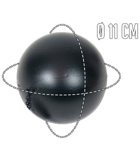 Tradineur - Bola de prisionero fantasma - Fabricado en plástico - Complemento de Halloween - Ø 11 cm - Color Negro