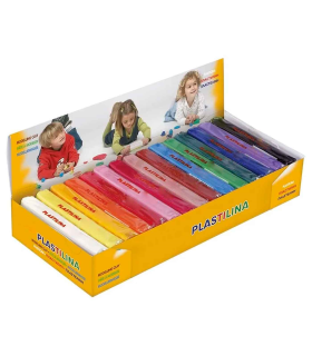 Tradineur - Caja de 15 Plastilinas de colores diferentes - Sin gluten - Textura suave y maleable - Sin olor y flexible - Ideal para hacer manualidades - 13 x 5 x 2 cm