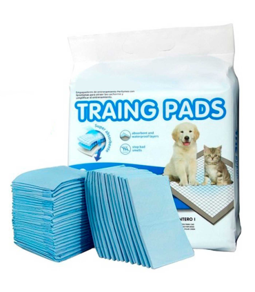 Tradineur - Pack de 20 empapadores para mascotas, alfombrillas higiénicas de entrenamiento para perros, súper absorbentes, anti malos olores, antibacteriano, reciclables, 60 x 60 cm