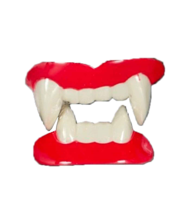 Dientes de vampiro de plástico para jóvenes y adultos, complemento para carnaval, halloween, fiestas, celebraciones. 6 x 7 x 3 cm