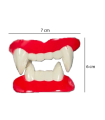 Dientes de vampiro de plástico para jóvenes y adultos, complemento para carnaval, halloween, fiestas, celebraciones. 6 x 7 x 3 cm