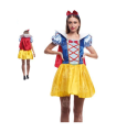 Disfraz de snow princess, princesa de nieve, fibra sintética, incluye vestido, capa y diadema, carnaval, halloween, cosplay, adulto mujer, talla M