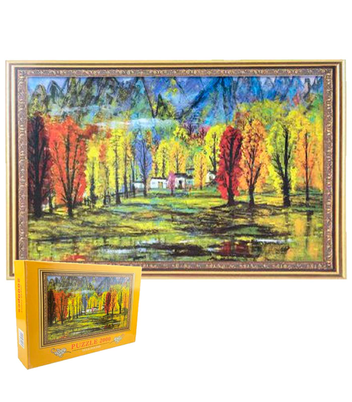 Tradineur - Puzzle/Rompecabezas de 2000 piezas de un paisaje pintado - Fabricación en España - Rompecabezas para toda la familia - 70 x 100 cm