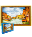 Tradineur - Puzzle/Rompecabezas de 2000 piezas del Canal de Venecia - Fabricación en cartón - Rompecabezas para toda la familia -70 x 100 cm