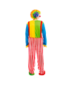 Disfraz payaso arcoiris, fibra sintética, incluye camiseta y pantalón, accesorios no incluidos, carnaval halloween, adulto, talla M