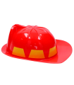 Tradineur - Casco infantil de bombero, plástico, sombrero de niño, gorro para disfraces, juguete, accesorio de carnaval, Halloween, cosplay, fiestas (Rojo, 22 x 26,5 x 10 cm)