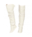 Par de cubre botas de color blanco para jóvenes y adultos para jóvenes y adultos para carnaval, Halloween, fiestas de cumpleaños u otras celebraciones. Tamaño de altura: 65 cm