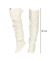 Par de cubre botas de color blanco para jóvenes y adultos para jóvenes y adultos para carnaval, Halloween, fiestas de cumpleaños u otras celebraciones. Tamaño de altura: 65 cm