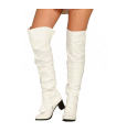 Par de cubre botas de color blanco para jóvenes y adultos para jóvenes y adultos para carnaval, Halloween, fiestas de cumpleaños u otras celebraciones. Tamaño de altura: 65 cm