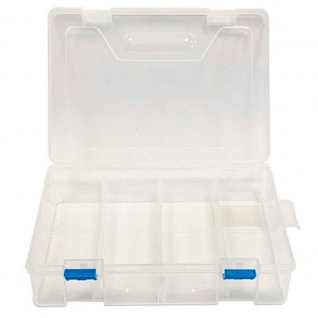 Caja organizadora nº 23 con separadores, 2 niveles, 8 compartimentos, plástico, almacenaje de tornillos, tuercas, accesorios pes