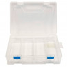 Caja organizadora nº 23 con separadores, 2 niveles, 8 compartimentos, plástico, almacenaje de tornillos, tuercas, accesorios pes