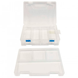 Caja organizadora nº 23 con separadores, 2 niveles, 8 compartimentos, plástico, almacenaje de tornillos, tuercas, accesorios pes