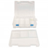 Caja organizadora nº 23 con separadores, 2 niveles, 8 compartimentos, plástico, almacenaje de tornillos, tuercas, accesorios pes