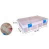 Caja organizadora nº 23 con separadores, 2 niveles, 8 compartimentos, plástico, almacenaje de tornillos, tuercas, accesorios pes