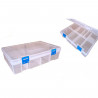 Caja organizadora nº 23 con separadores, 2 niveles, 8 compartimentos, plástico, almacenaje de tornillos, tuercas, accesorios pes