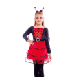 Disfraz mariquita infantil, fibra sintética, incluye vestido, diadema y alas, carnaval, halloween, cosplay, fiestas, niñas (5-6 años)