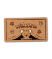 Tradineur - Felpudo Welcome Gato - Fabricado en Polipropileno - Ideal para dar la bienvenida a tus amigos en tu hogar - Antideslizante - 40 x 70 cm